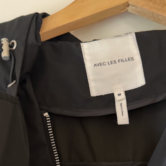 Women’s Avec Les Filles Black Hooded Trench Coat-NEW WITH TAGS - Picture 3 of 5